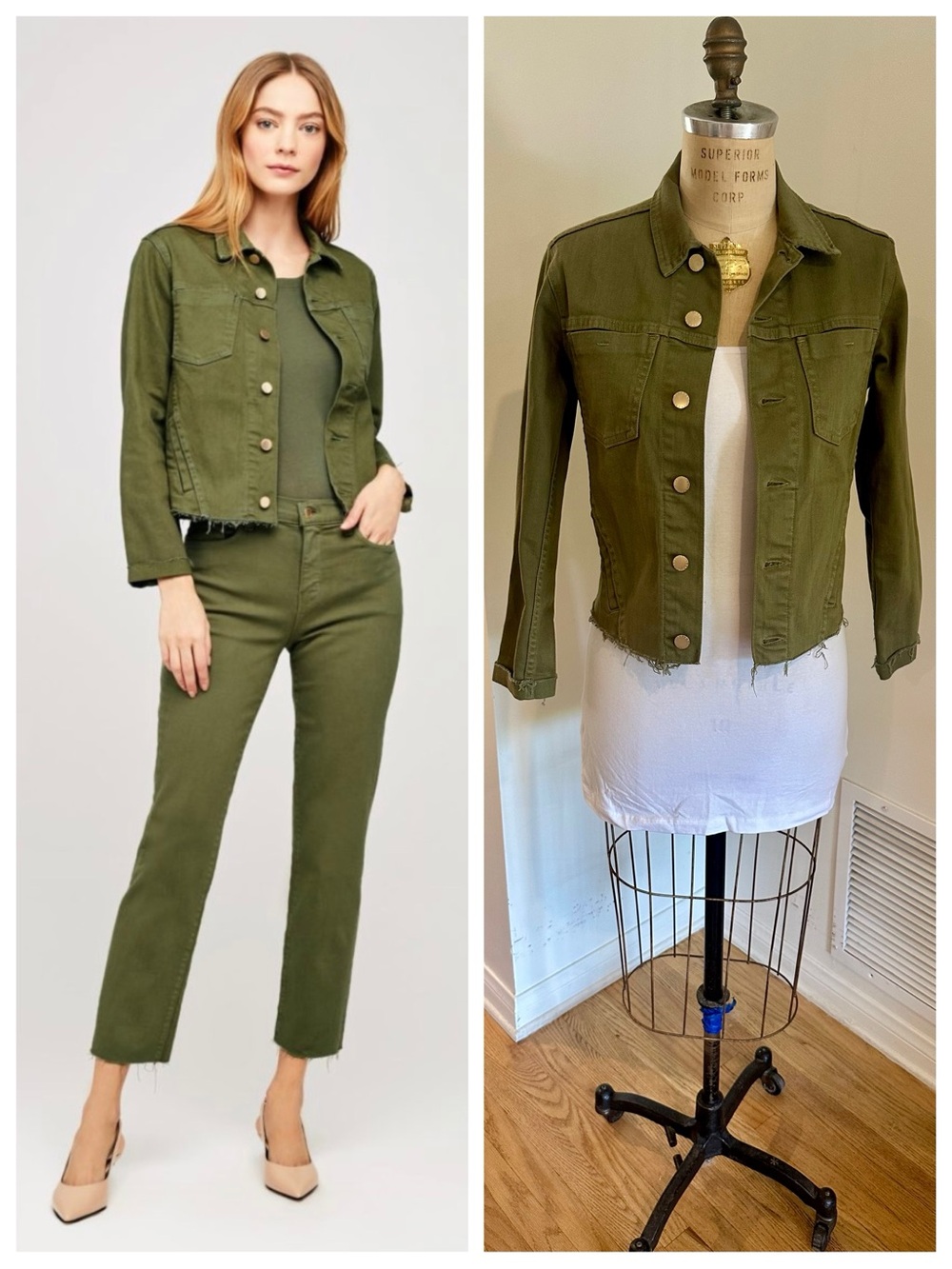 L'AGENCE Janelle Jacket in Basil, Size Small